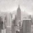thumbnail image 2 of Purinton, Julia 12x12 Black Ornate Wood Framed with Double Matting Museum Art Print Titled - Manhattan in the Mist Gray, 2 of 4