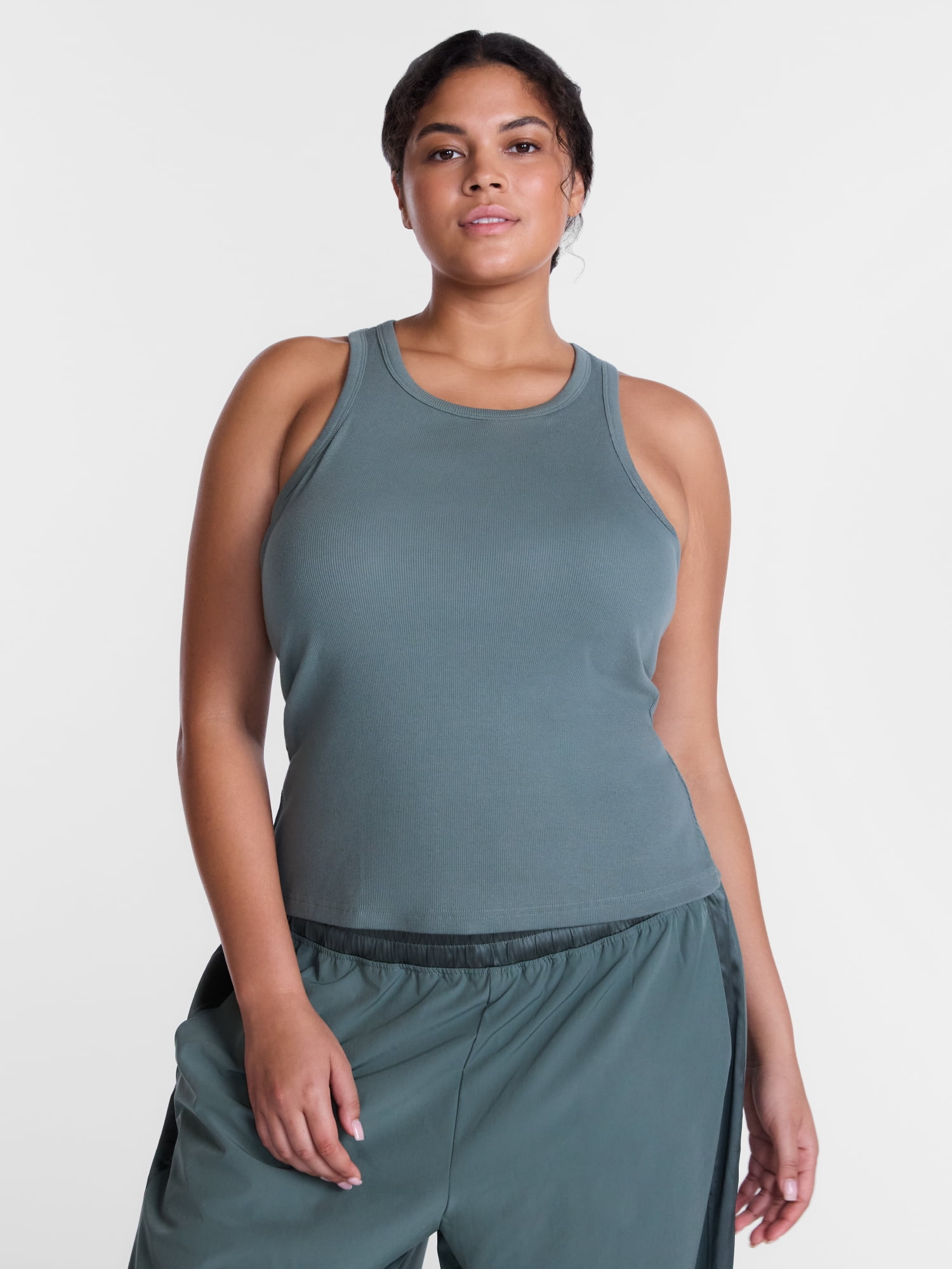 Avia Women's and Women's Plus Ribbed Tank Top, Sizes XS-4X