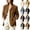 Brown, variant on WAGUTH Women Vintage Faux Suede Blazer Jackets Notched Lapel Single Breasted Loose Casual Suit Coat With Pockets