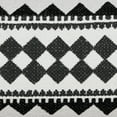 thumbnail image 2 of Ox Bay Indoor Mosaic Geometric Tile Square Throw Pillow, Black / White, 20" x 20", 2 of 8