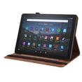 thumbnail image 5 of Allytech Fire HD 10 2019 Case, Fire HD 10 Case (9th/7th/5th, 2019/2017/2015 Released), Slim Fit Auto Sleep Wake Butterfly Embossed Kickstand Shockproof Cover for Amazon Kindle Fire HD 10 2019,Brown, 5 of 6