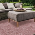 thumbnail image 4 of Superior Two-Toned Braided Indoor/ Outdoor Area Rug, Brick/ White, 4' x 6', 4 of 7