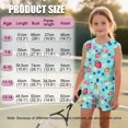 thumbnail image 7 of chaqlin Strawberries-Blue Print Girls Summer Clothes Two Piece Outfits - Sleeveless Tank Top & Soft Elastic Waist Shorts with Pockets for Running Yoga, 7 of 7