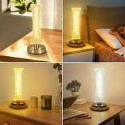 Letour Crystal Table Lamp 3-Level Touch Light with Acrylic Shade, White/Warm/Warm White Color