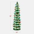 thumbnail image 2 of Best Choice Products Ceramic Christmas Tree, 18in Hand-Painted Holiday Decor w/Multicolor LED Lights  Frosted Green, 2 of 8