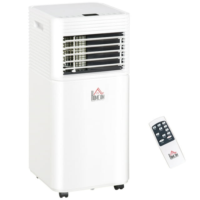 HOMCOM Climatiseur 8000 BTU, Unité de Climatisation Silencieuse avec Télécommande, Blanc