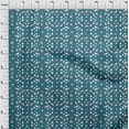 thumbnail image 3 of oneOone Cotton Flex Teal Blue Fabric Triangle Geometric Craft Projects Decor Fabric Printed By The Yard 40 Inch Wide, 3 of 4