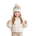 thumbnail image 3 of Xijirk Kids Winter Knit Beanie Pom Hat With Ear Warm Lined Cap for Outdoor Cold Weather for Toddlers Boys Girls, 3 of 5