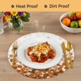 thumbnail image 4 of Ombre Brown Polka Dot Round 13 Inch Placemats Set of 6, Abstract Watercolor Geometric HeatResistant Non Slip Place Mats for Dining Table, Wipeable Braided Kitchen Table Mats for Housewarming, 4 of 9