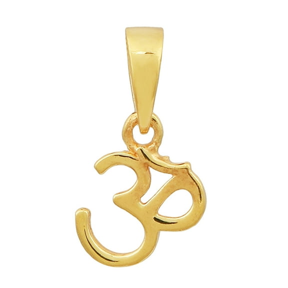 925 sterling silver Yellow Plated OM Pendant Hindu God Men Women