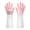 Pink, variant on Anckoeil Winter Savins!Reusable Rubber Dishwashing Cleaning Gloves For Kitchen Bathroom Non Slip Grippy Long Dish Washing Gloves With Flocked Liner Flexible Waterproof