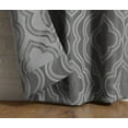 thumbnail image 6 of Sun Zero 2-pack Kenzie Trellis Jacquard Blackout Rod Pocket Curtain Panel Pair, 36"x84", Gray, 6 of 8
