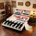 thumbnail image 2 of Manfei Vintage US Flag Bed Sheets, Thank You Veterans Print Full Size Sheets, Red Navy Beige, Gray Reversible 4-Piece (1 Flat Sheet, 1 Fitted Sheet and 2 Pillowcases), 2 of 6