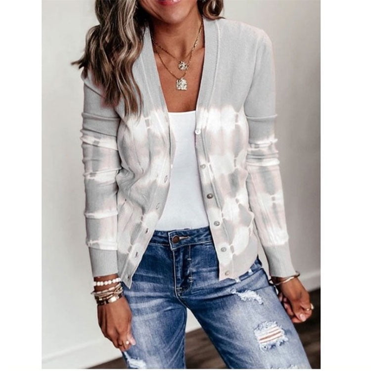 womens tie dye cardigan