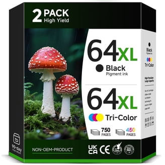 Cartucho De Tinta Negra HP 64XL - 2 Unidades - Compatible Con Envy Photo 7855, 7200, 7455, 7858, 7900
