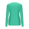 thumbnail image 6 of Ashirexll Winter Tops for Long Sleeve Shirts for Casual Solid Color V-Neck Button Down Knit T-Shirt Blouse, 6 of 7