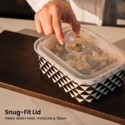 Thyme & Table 4-Piece Rectangle Ceramic Baking Dish & Lid Set - Dot