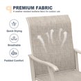 thumbnail image 3 of Vicllax 7-Piece Outdoor Patio Dining Set Metal Frame Swivel Chairs & Round Table with Umbrella Hole, 3 of 10