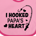 thumbnail image 4 of Inktastic I Hooked Papa's Heart with Fishing Rod Boys or Girls Baby Bib, 4 of 4