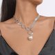 thumbnail image 1 of Collar de cadena con garras de estilo europeo y americano con borlas de diamantes de imitación, cadena de cuello de lujo ligera, collar elegante personalizado para cenas y fiestas, 1 of 6