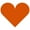 Orange, variant on Royal Green Love Heart Sticker Labels in Neon Orange - 1/2" (0.5 inch) 13mm Fluorescent Color Heart Stickers for Envelopes,Greeting Cards, Gift Packaging, Boxes, and Bags - 1050 Pack