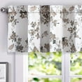 thumbnail image 6 of DriftAway Watercolor Floral Botanical Lined Thermal Insulated Window Curtain Valance Rod Pocket 52 Inch by 18 Inch Plus 2 Inch Header Beige 1 Pack, 6 of 6