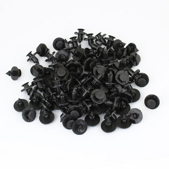 Unique Bargains 100pcs Car Plastic Rivet Fastener Mudguard Push Clips 8mm for Nissan