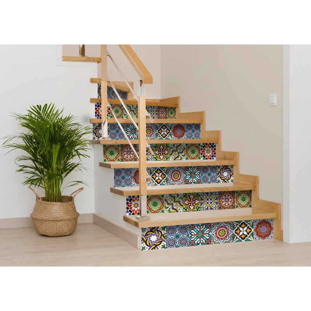 7" X 7" Mediterranean Mash Mosaic Peel and Stick Tiles