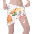 thumbnail image 3 of Kll Gnome Camping Print Women'S Sarong Coverups Short Bathing Suit Wrap Skirt Beach Wrap Swimsuit Cover Ups, 3 of 7
