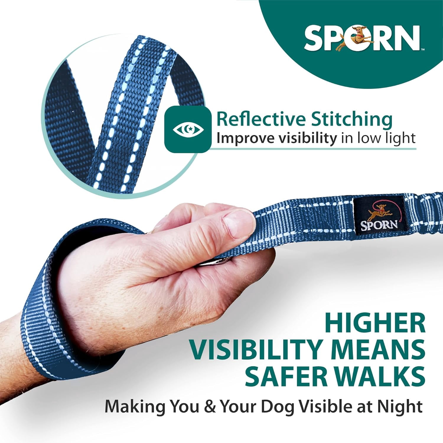Sporn Child Co-Walk Training Dog Leash, 6 ft, Blue