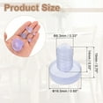 thumbnail image 2 of 15Pcs Glass Table Top Bumpers with Stem, Clear Anti-Slip Pads Rubber Grippers for Furniture, 2 of 6