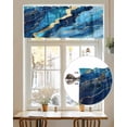 thumbnail image 7 of Abstract Art Valances for Windows Water Ripple Blue Gradient Marbling Valance Rod Pocket Light Filtering Short Window Treatments Curtains for Kitchen Bathroom Living Room Bedroom, 42 x 18 Inch, 7 of 7