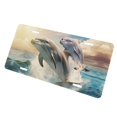 thumbnail image 3 of KAKALAD Ocean Dolphin 07 Aluminum Universal Car Vehicles License Plate 6" x 12" (4 Holes), 3 of 9
