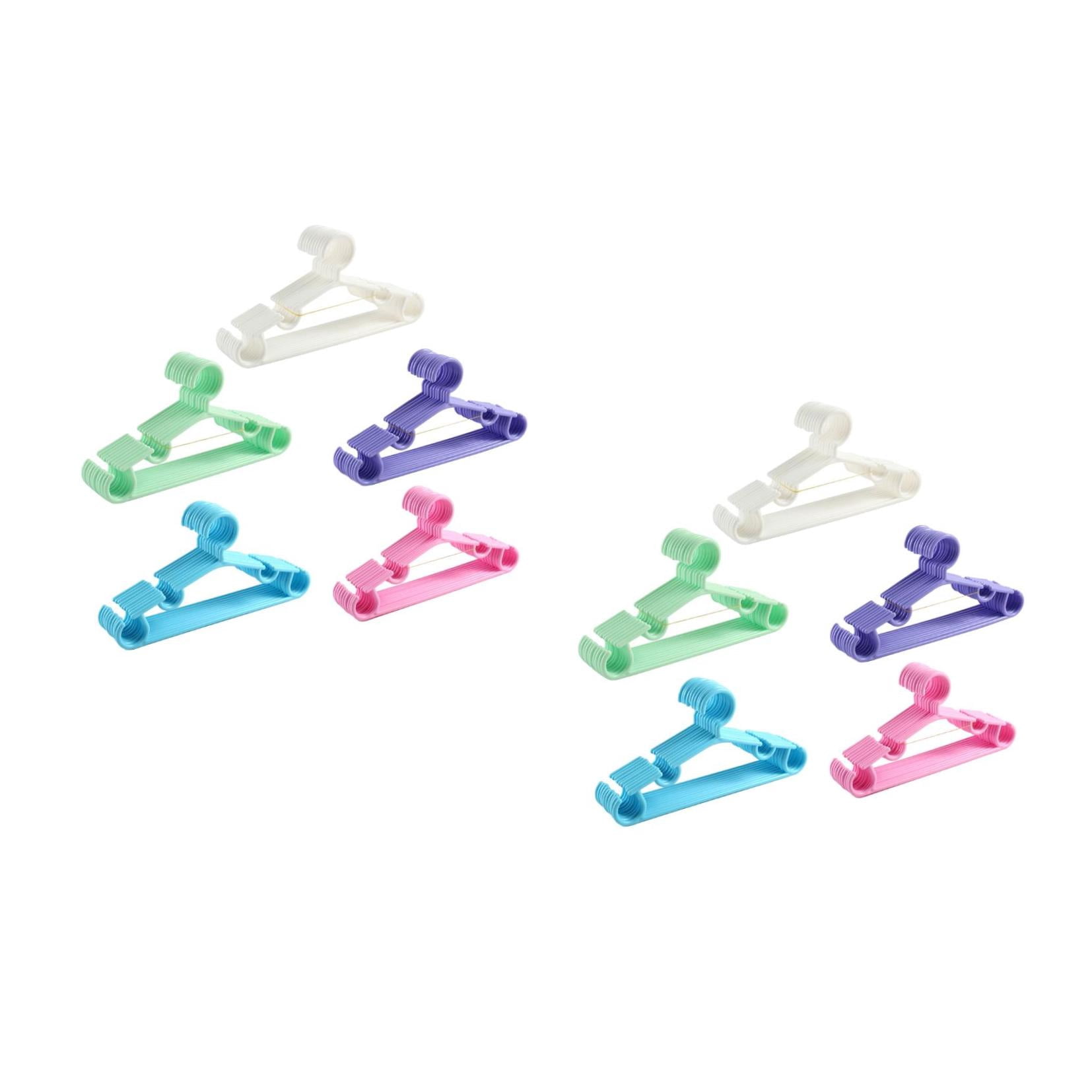 Hemoton 100 pcs Kids Plastic Hangers for Closet, Bedroom, Nursery - Children’s Coat and Clothes Hanger Organizer Supply