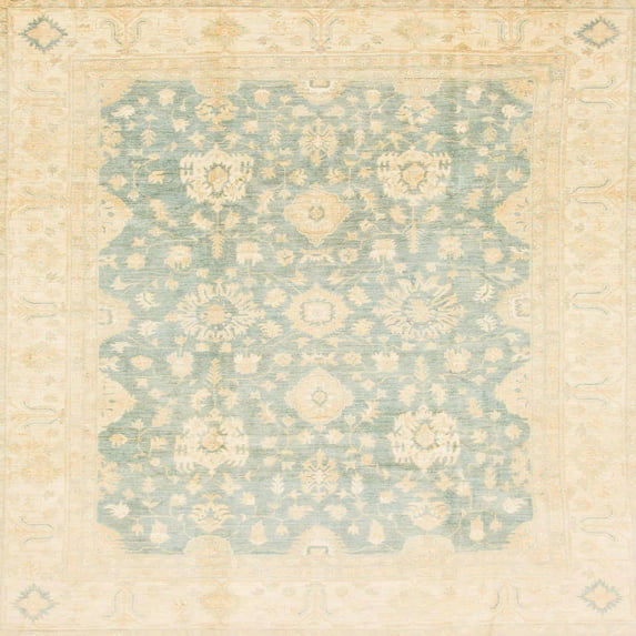 Ahgly Company Machine Washable Indoor Square Abstract Gold Area Rugs, 3' Square