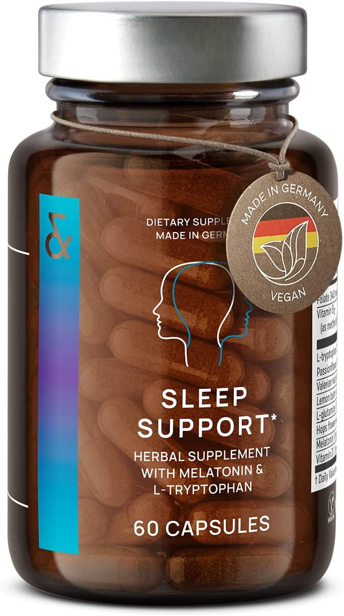 N°6 Natural Sleep Aid Melatonin 1 mg & LTryptophan Sleep Vitamins