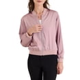 thumbnail image 4 of CHAQUETA CASUAL REFINADA para Mujeres, Abrigo con Cierre, Manga Larga, Prenda Exterior Ligera, Talla L, Rosa Polvoriento, 4 of 6