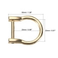 thumbnail image 2 of 23mm U Shape Horseshoe D-Rings Zinc Alloy Electroplated Gold Tone 4 Pack, 2 of 5