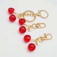 thumbnail image 4 of 6pcs Mixed Acrylic Cherry Charm Pendant Metal Alloy Keychain with Lobster Clasp Fashion Fruit Keyring Bags Hats Shoes Decor Chic Gifts, 4 of 5