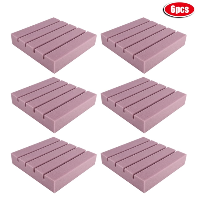 paneles de espuma acústica de color morado para insonorización, ideales para salas de piano y estudios de grabación