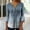 Blue, variant on Babysbule Womens Tops Long Sleeve Fashion Women's Summer V-Neck 3/4 Sleeve Print Casual T-shirt Blouse