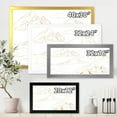 thumbnail image 4 of Designart 'Minimalistic Gold Linear Set Of Clouds and Mountains' Modern Framed Art Print, 4 of 4