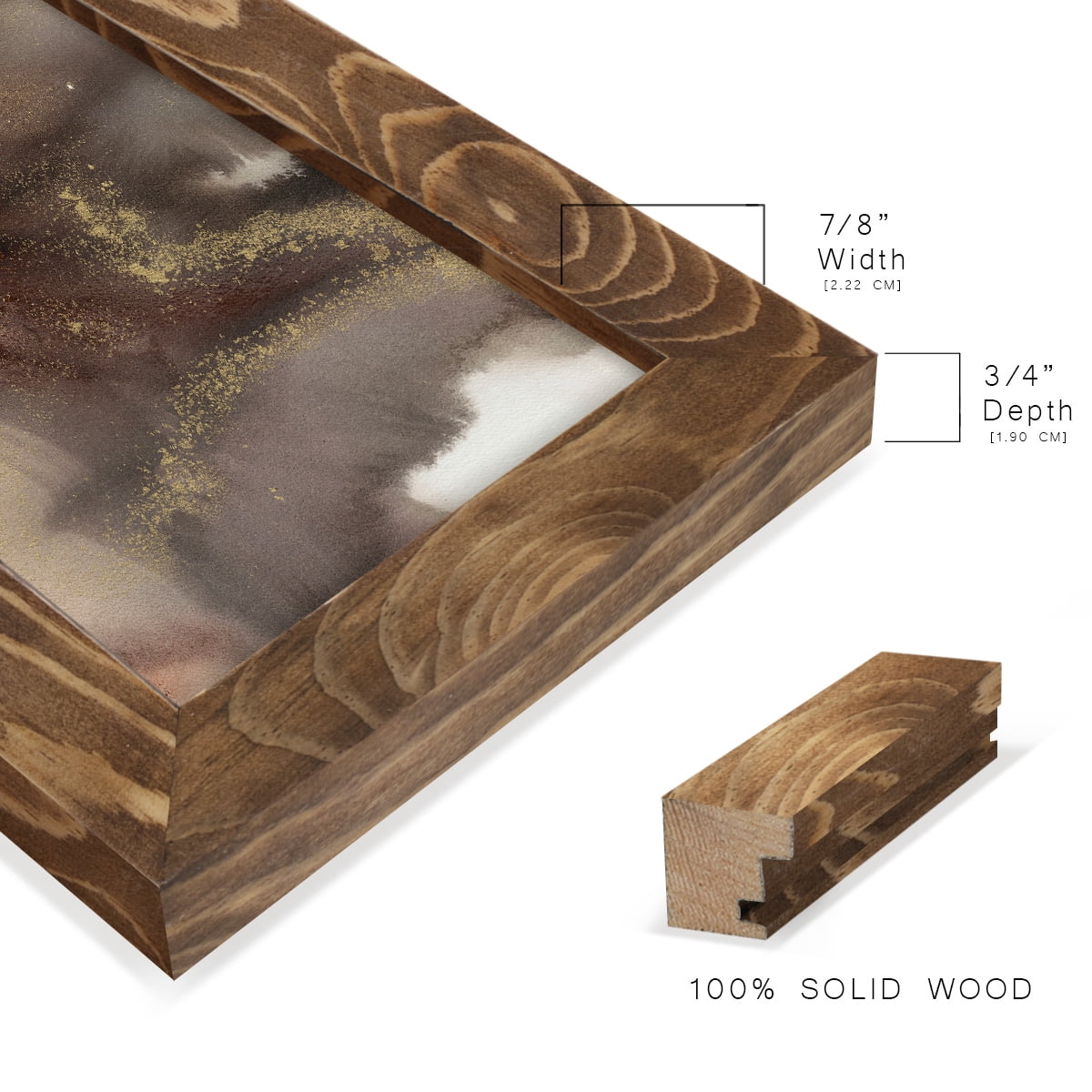 Mountain Seasons IV - Framed Print w/glass - Walnut