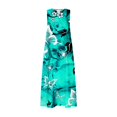 thumbnail image 5 of SMihono Robe Maxi Bohème d'Été pour Femmes Grande Taille Mode d'Été Imprimée Col en V Sans Manches Robe à Enfiler avec Poches Robe de Plage, 5 of 5