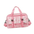 thumbnail image 3 of FVDPWYE PVC Clear Tote Bag Waterproof PVC Gym Bag for Beach Camping Yoga Stadium Concert Pink Red, 3 of 9