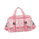 thumbnail image 3 of Bolso tote transparente de PVC con correa ajustable para el hombro, ideal para deportes y viajes de negocios. Rosa Rojo, 3 of 9