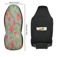 thumbnail image 3 of Red floral gray pattern design Car Seat Cover 2 Piece Set Saddle Blanket Carseat Universal Fit for Vehicle Sedan SUV, 3 of 5