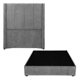 thumbnail image 1 of Cabecera Individual Nizza + Base Cama Storm Gris Oscuro, 1 of 8