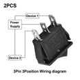 thumbnail image 2 of On-Off-On Rectangle Rocker Switch 3 Position SPDT Black for Car Dash Boat 12V, 2 of 6