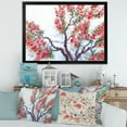 thumbnail image 3 of Abstract Red Flowers of Spring Tree 40 in x 30 in Framed Painting Canvas Art Print, by Designart, 3 of 4